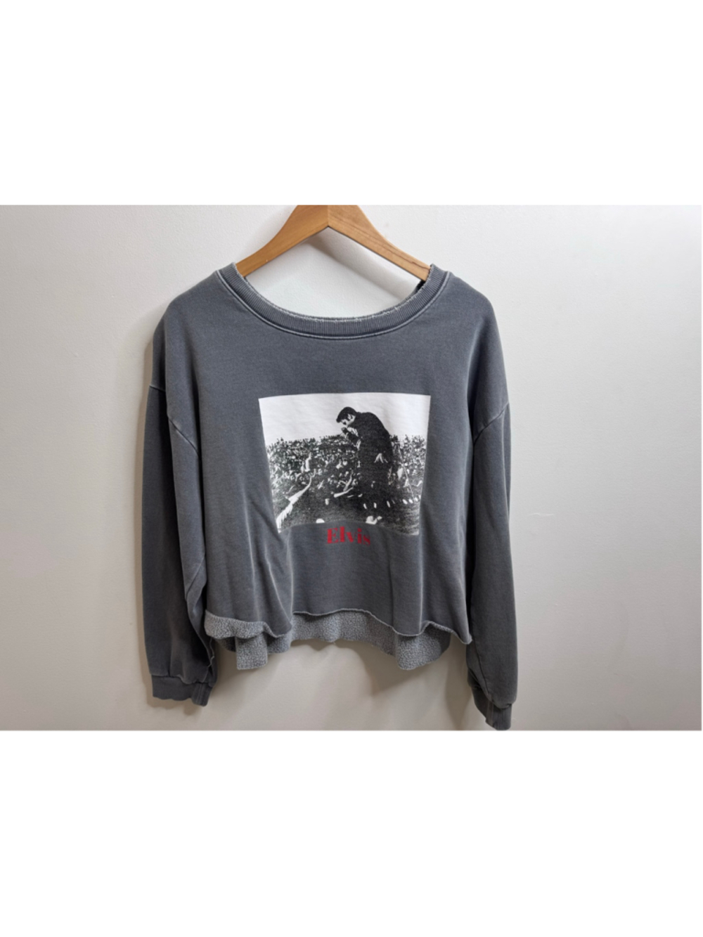 Elvis cropped Sweatshirt Plus 2X
